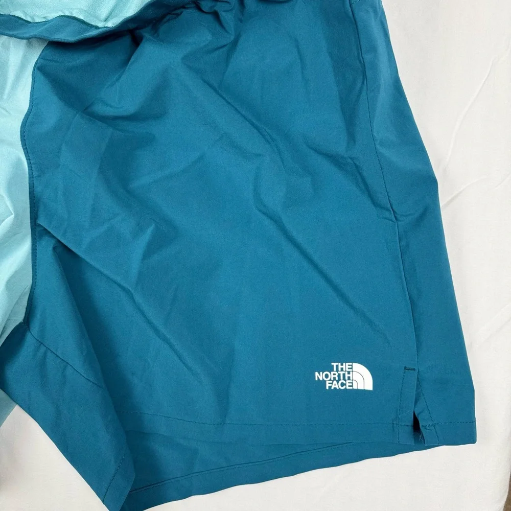 The North Face Women’s Wander Running Shorts XL Blue Colorblock Quick Dry - Picture 4 of 7
